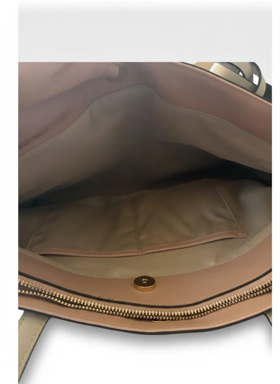 Nine West Taupe Faux Leather Tote Bag